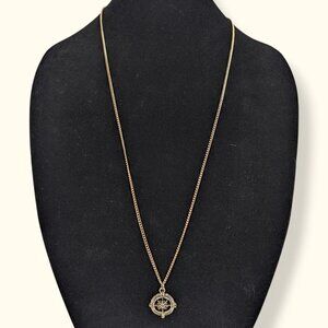 (2/$20) Long Compass Pendant Necklace